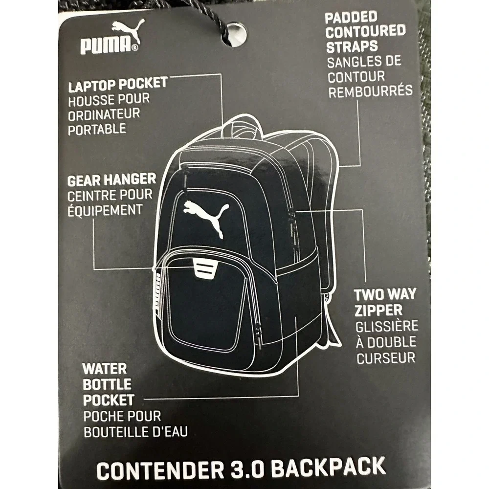 Puma Evercat Contender3.0 Backpack ‎ Bag Unisex Black Charcoal NWT